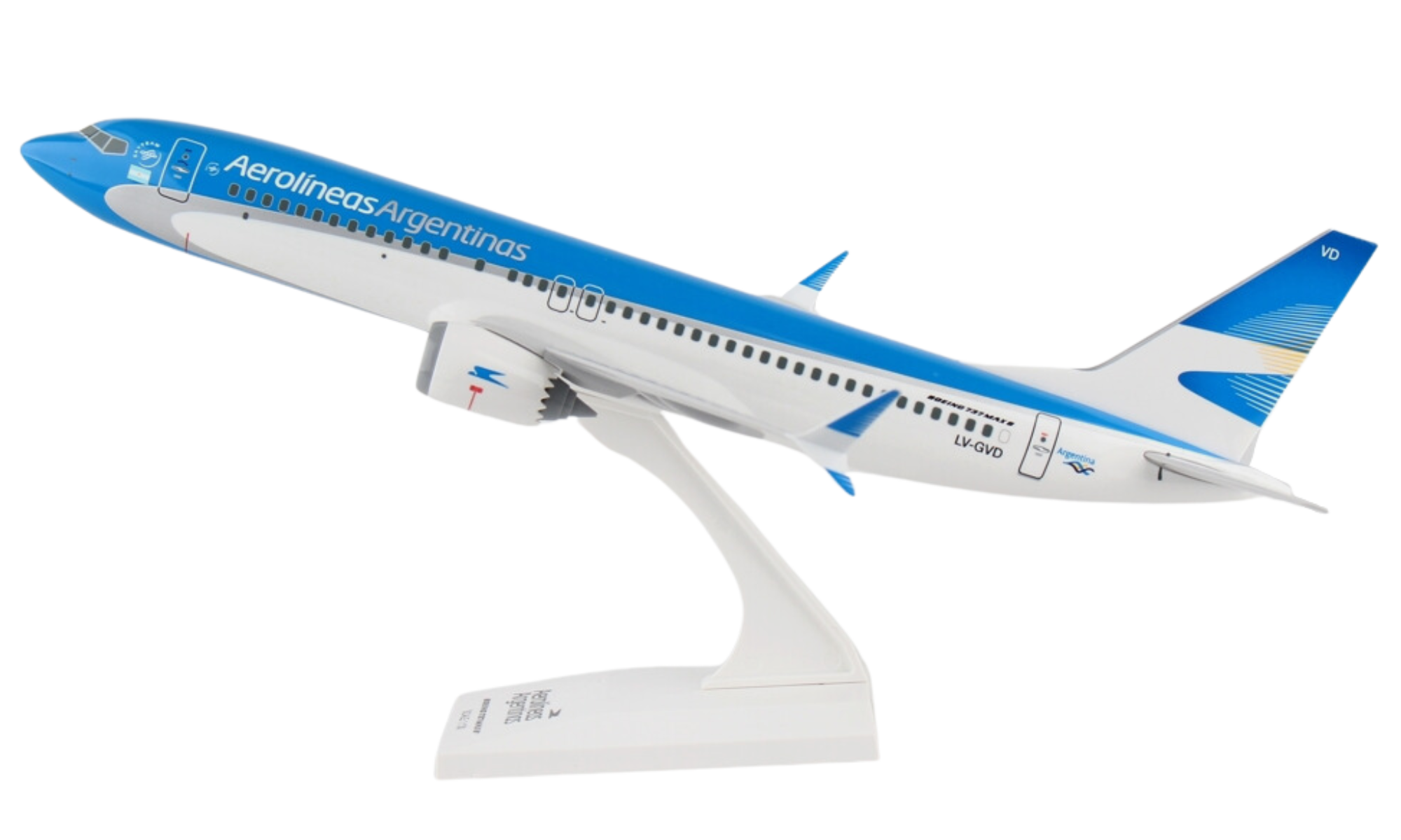 Maqueta Boeing B737 MAX 8 Aerolíneas Argentinas LV-GVD